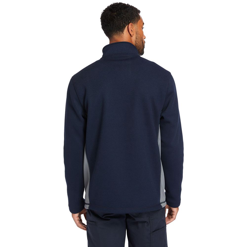 Timberland Φουτερ Ανδρικα Σκουρο Μπλε - Pro® Studwall Quarter-Zip Textured Fleece - Greece 7806423-B